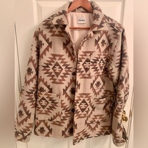 Rhythm blanket chore jacket RARE pattern size L